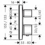 Set de finition thermostatique E encastré 2 fonctions avec robinet d'arrêt chromé