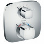Set de finition thermostatique E encastré 2 fonctions avec robinet d'arrêt chromé