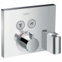 Set de finition thermostatique ShowerSelect 2 fonctions avec fixfit porter Hansgrohe