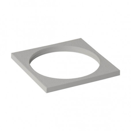Siphonnette grille ronde sortie horizontale platine orientable