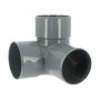 Coude double équerre 87°30 Mâle Femelle PVC évacuation Nicoll