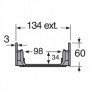 Caniveau bas seul hauteur 60 largeur 130