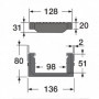 Caniveau monté grille composite largeur 130 Kenadrain Nicoll