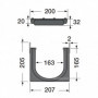 Caniveau Kenadrain monté largeur 200