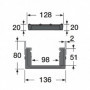 Caniveau monté grille fonte largeur 130 Kenadrain Nicoll