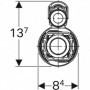 Mécanisme complet Geberit 290-380 simple touche