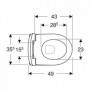 Pack WC suspendu Geberit Renova Caréné compact sans bride