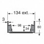 Caniveau bas monté grille acier galvansié largeur 130 connecto Nicoll