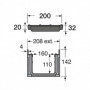 Caniveau haut monté largeur 200 Connecto Nicoll