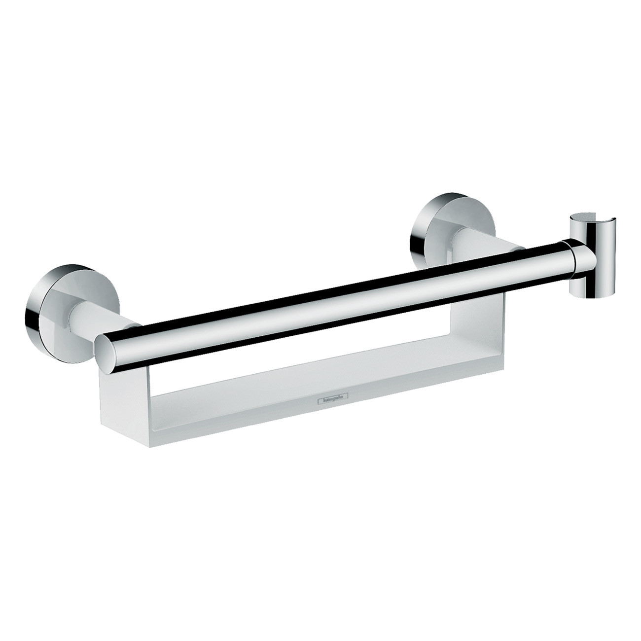 Support de douchette chrome fixation barre de douche Hansgrohe