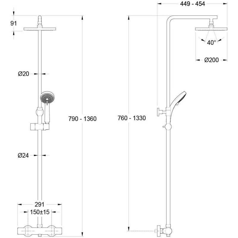 Colonne de douche Simone Jacob Delafon