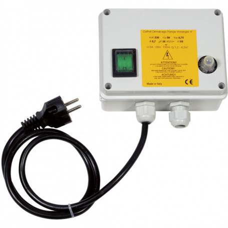 Coffret de démarrage Monophasé pour moteur 4'' Jetly