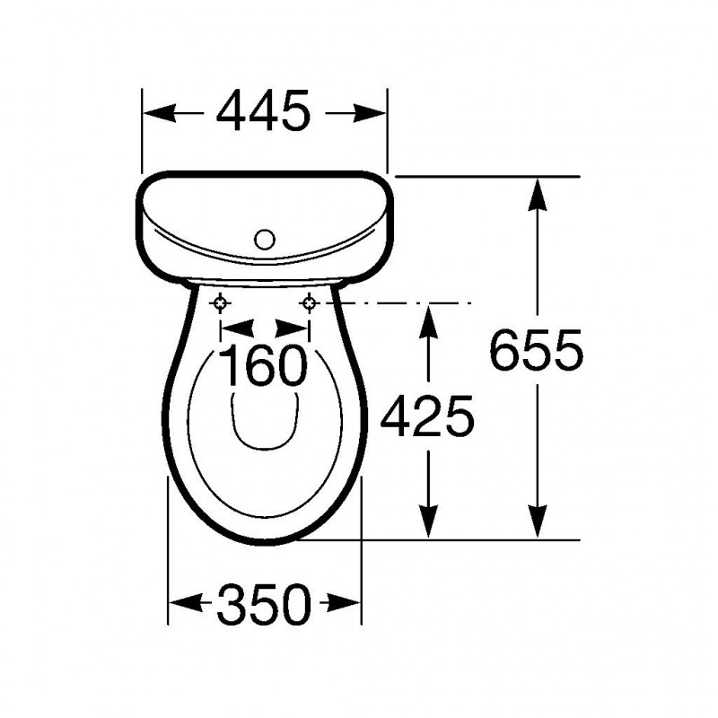 Cuvette WC Polo Sortie horizontale Roca
