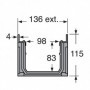 Caniveau haut monté largeur 130