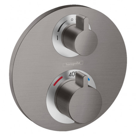 Set de finition thermostatique S encastré 2 fonctions avec robinet d'arrêt chromé