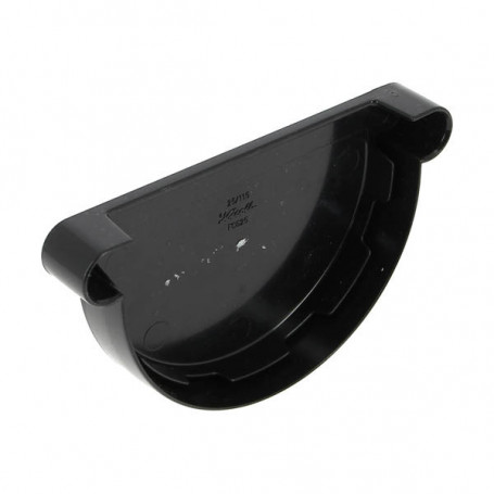 Gouttière et accessoires à coller demi-rond LG25 noir
