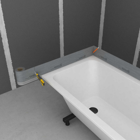 Salle de bain Douche Lavabo Baignoire Bande d'étanchéité Ruban adhésif  blanc Pvc Autocollant mural imperméable à l'eau pour salle de bain, lavabo,  baignoire, WC