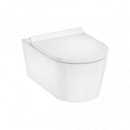 Pack WC Suspendu EluPura S sans bride caréné abattant frein de chute slim Hansgrohe