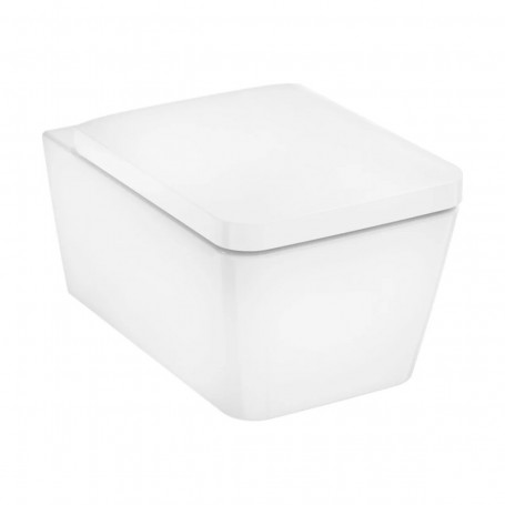 Pack WC Suspendu EluPura Q caréné sans bride abattant slim frein de chute Hansgrohe
