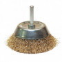 Brosse cônique acier ondulé tige 6 pans Leman