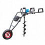 Tarière brouette thermique 52CM³ avec 1 mèche Leman