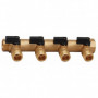 Collecteur laiton Mâle Femelle 3/4'' avec mini vanne moulée 1/2'' Anquier