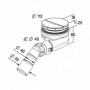 TURBOFLOW Bonde à grand débit pour receveur de douche - Perçage Ø 90 mm