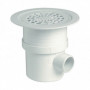 Siphon avec grille PVC blanc - Hauteur ajustable